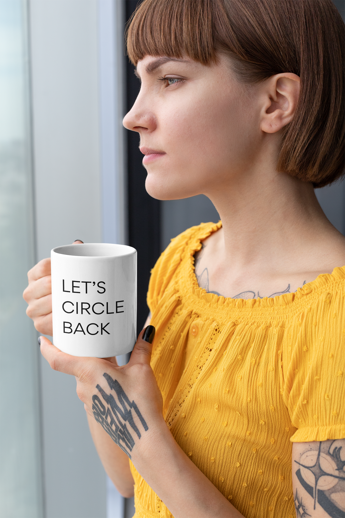 Let's Circle Back | Coffee Mug for Everyone Who Loves Their Job by Disturbed Sloth