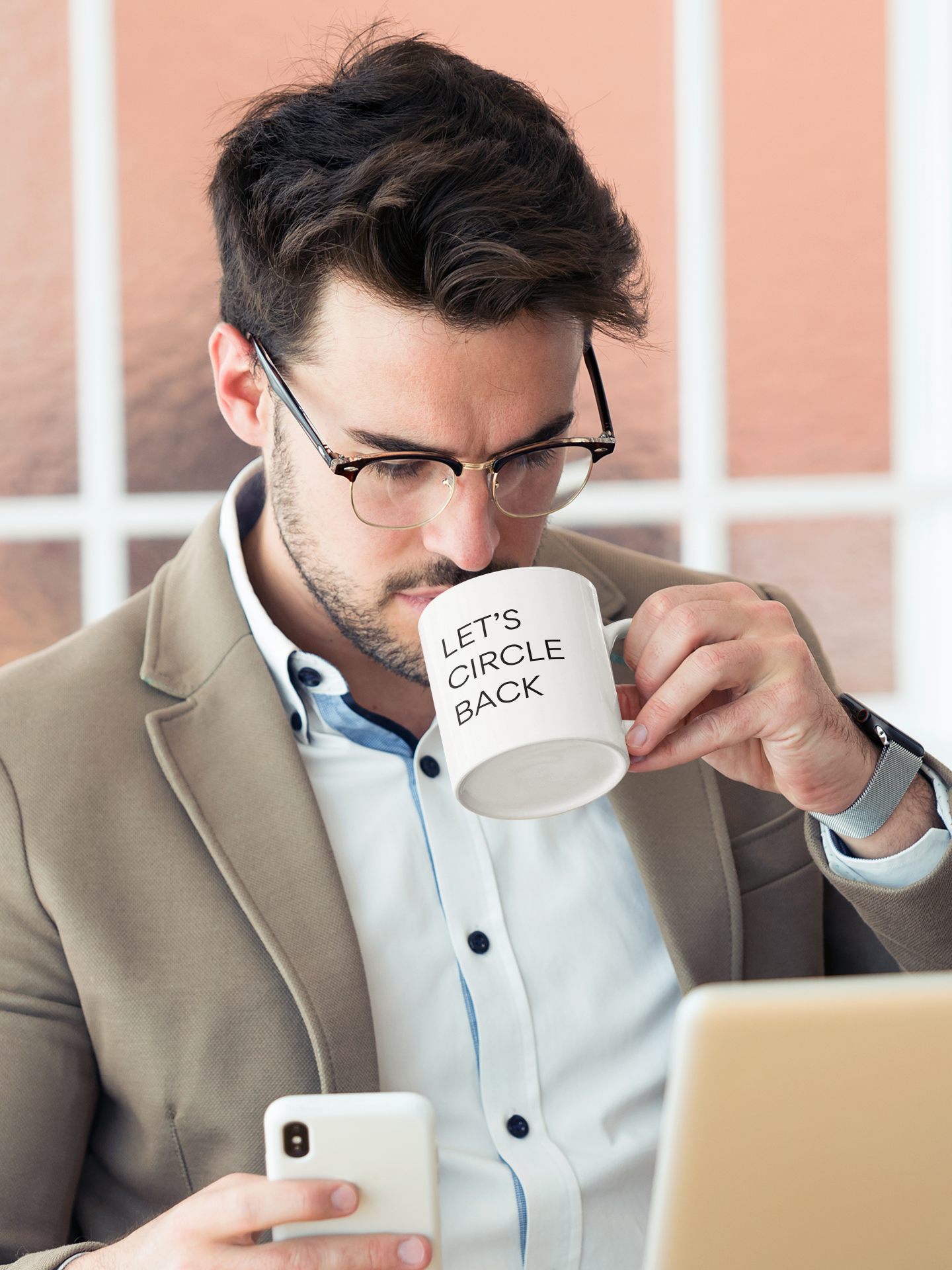 Let's Circle Back | Coffee Mug for Everyone Who Loves Their Job by Disturbed Sloth