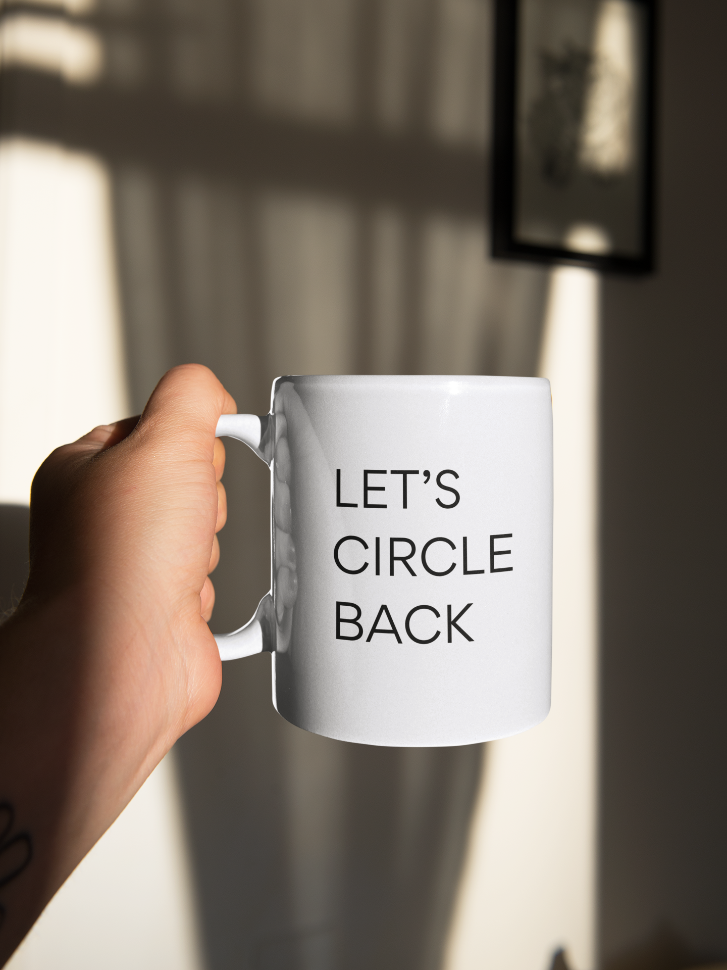 Let's Circle Back | Coffee Mug for Everyone Who Loves Their Job by Disturbed Sloth